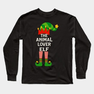 The Animal Lover Elf Matching Family Group Christmas Long Sleeve T-Shirt